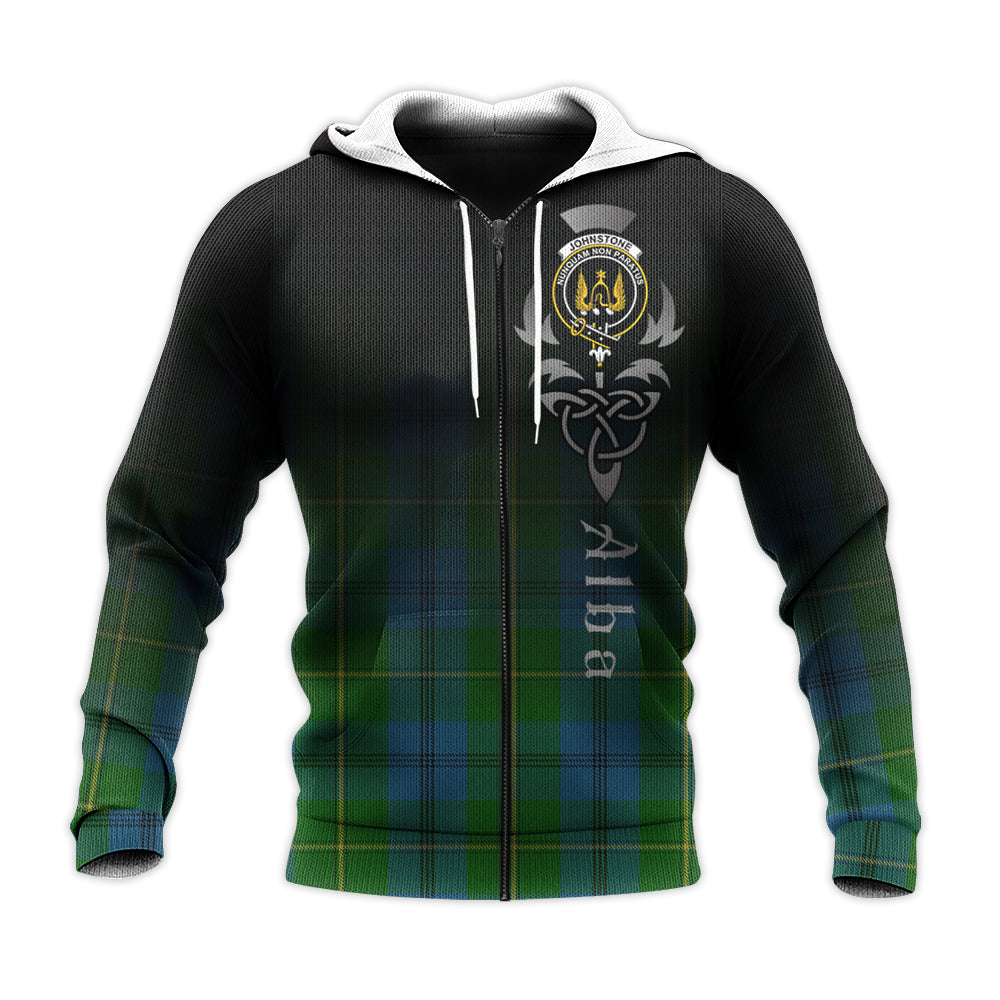Printivon Johnstone Tartan Crest Alba Celtic Hoodie