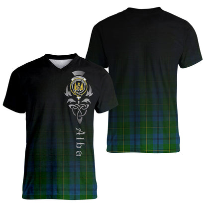 Printivon Johnstone Tartan Crest Alba Celtic T Shirt
