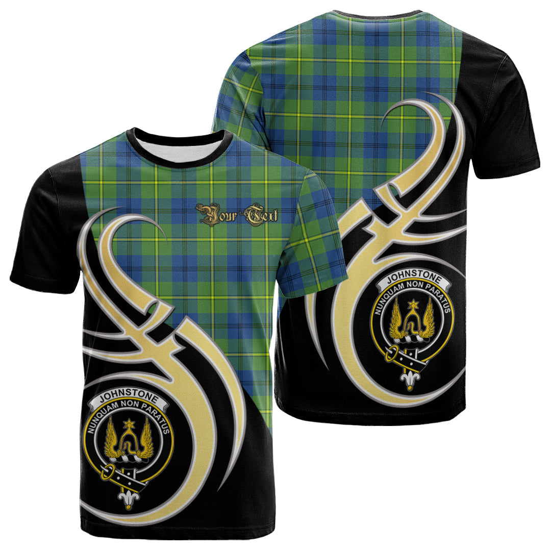 Printivon Johnstone Ancient Tartan Crest Believe In Me T Shirt