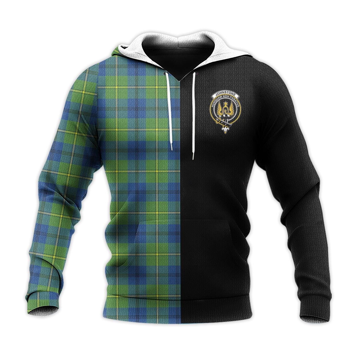 Printivon Johnstone Ancient Tartan Personalize Half Hoodie