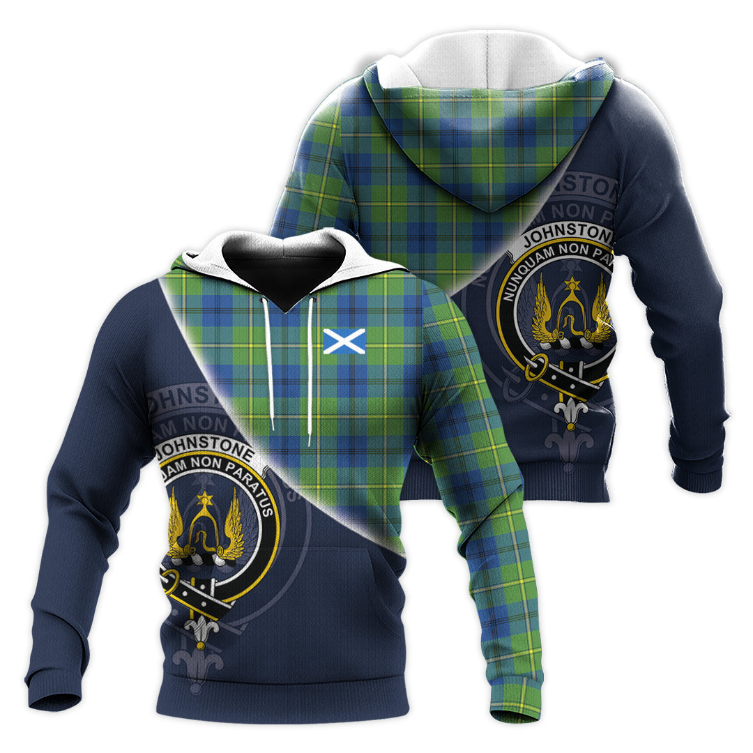 Printivon Johnstone Ancient Tartan Scottish Crest Hoodie