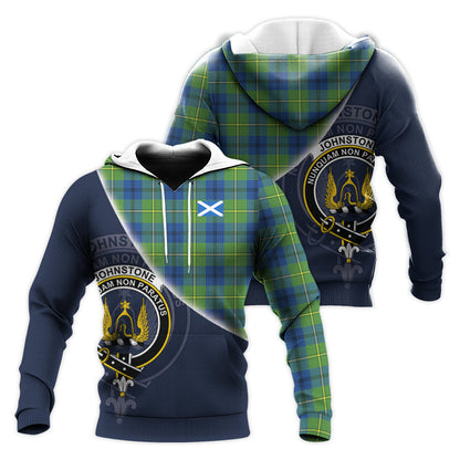 Printivon Johnstone Ancient Tartan Scottish Crest Hoodie
