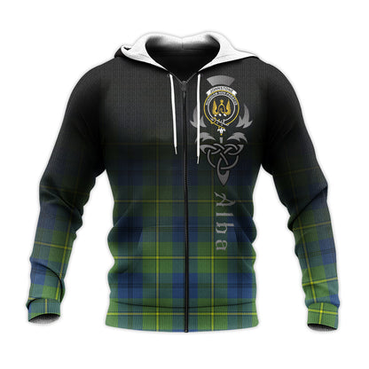 Printivon Johnstone Ancient Tartan Crest Alba Celtic Hoodie