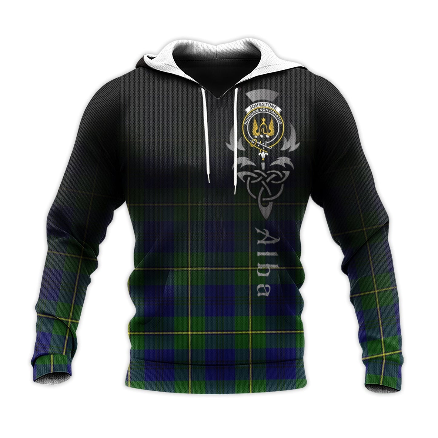 Printivon Johnstone Modern Tartan Crest Alba Celtic Hoodie