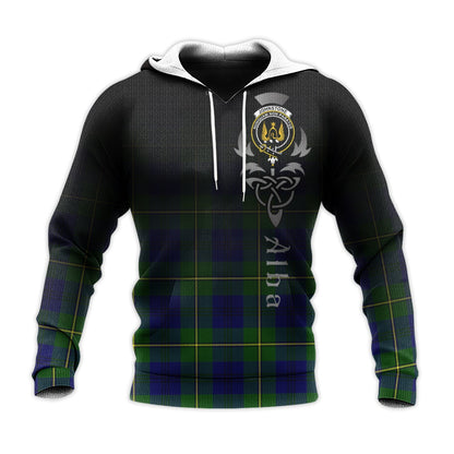 Printivon Johnstone Modern Tartan Crest Alba Celtic Hoodie