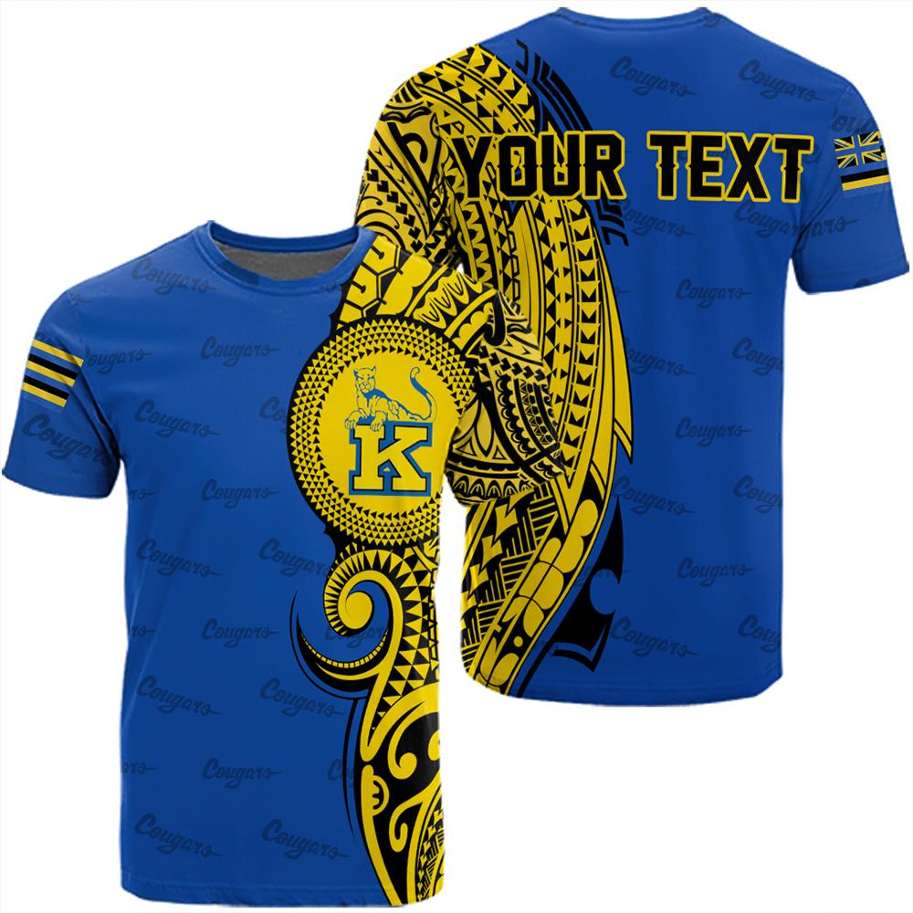 Personalized Hawaii - Kaiser High Tribal Kakau T-Shirt - Ah