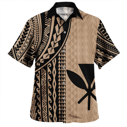 Hawaii Hawaiian Shirt Kanaka Maoli Polynesian Tattoo Island Polynesian Tribal Gold Hawaii Shirt