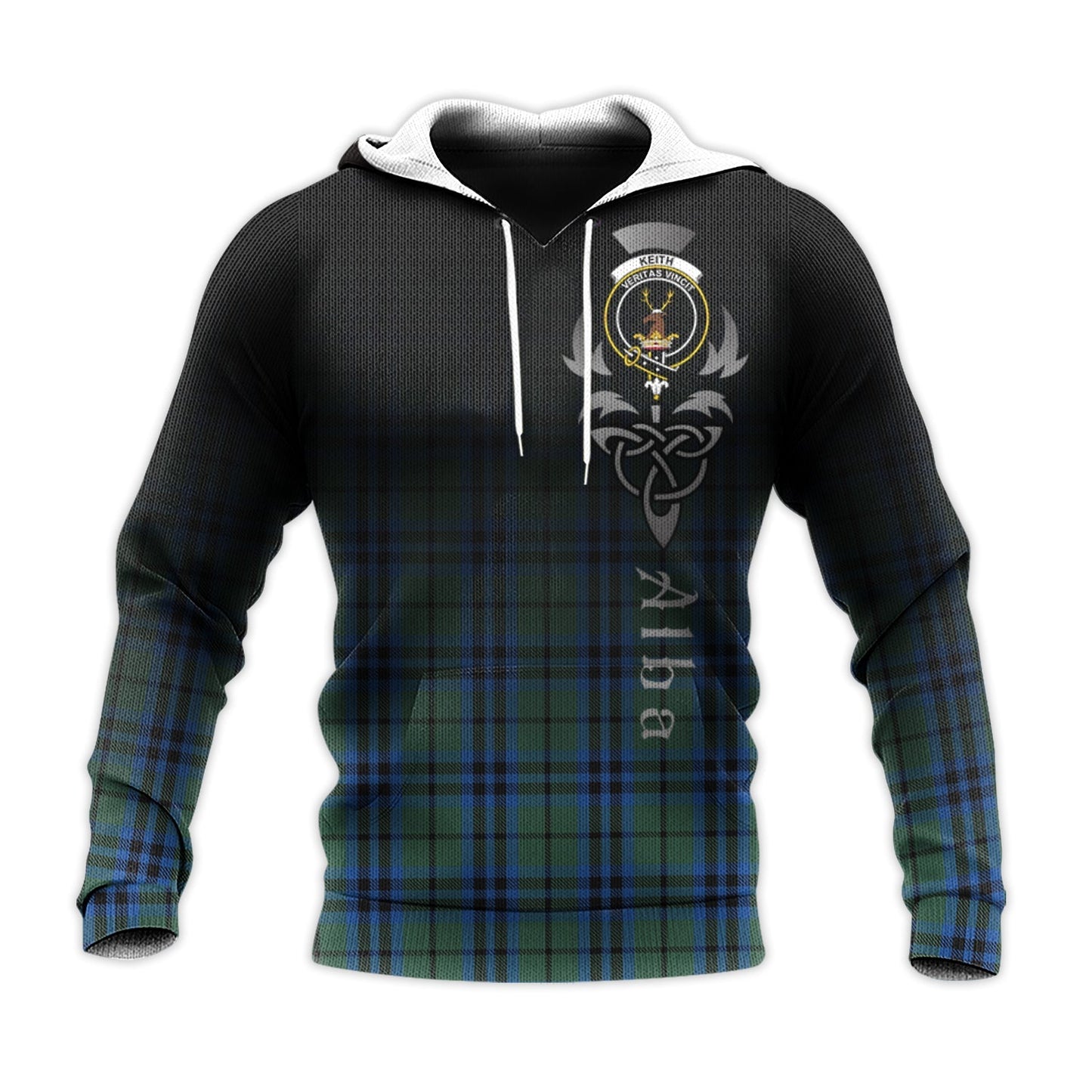 Printivon Keith Tartan Crest Alba Celtic Hoodie
