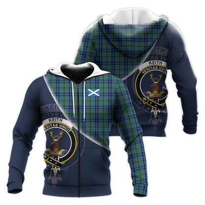 Printivon Keith Tartan Scottish Crest Hoodie