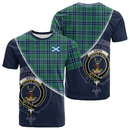 Printivon Keith Ancient Tartan Scottish Crest T Shirt