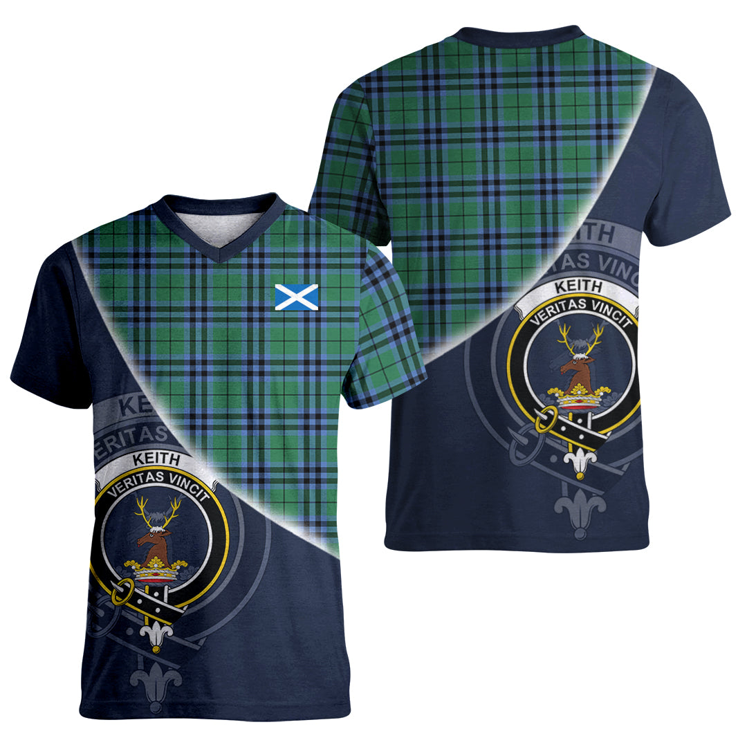 Printivon Keith Ancient Tartan Scottish Crest T Shirt