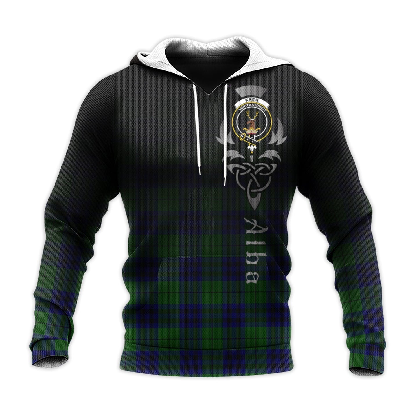 Printivon Keith Modern Tartan Crest Alba Celtic Hoodie