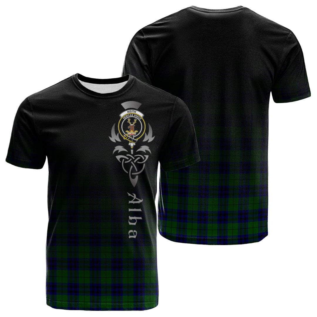 Printivon Keith Modern Tartan Crest Alba Celtic T Shirt