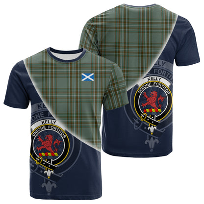 Printivon Kelly Dress Tartan Scottish Crest T Shirt