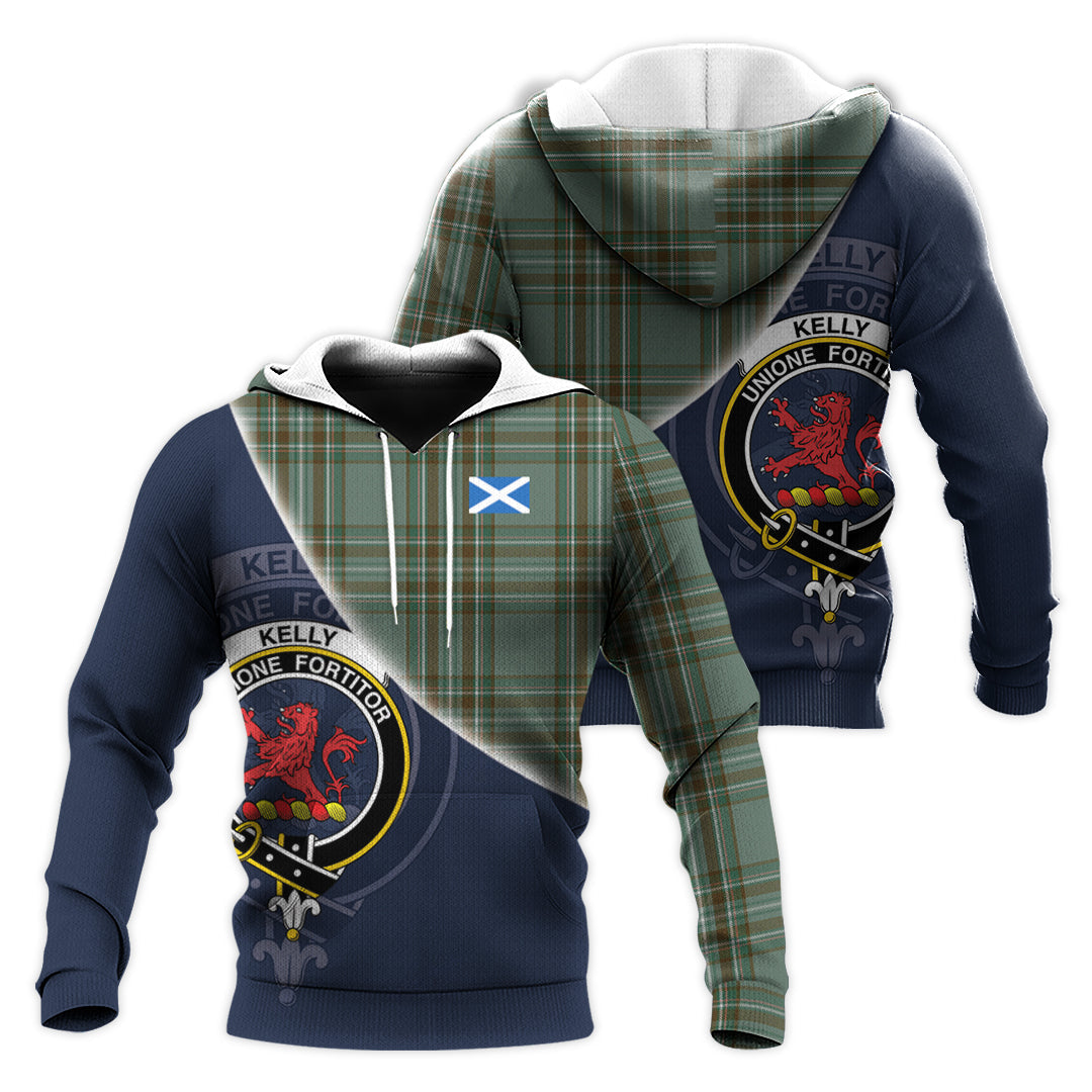 Printivon Kelly Dress Tartan Scottish Crest Hoodie