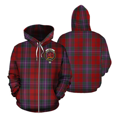 Printivon Kelly Of Sleat Red Tartan Hoodie