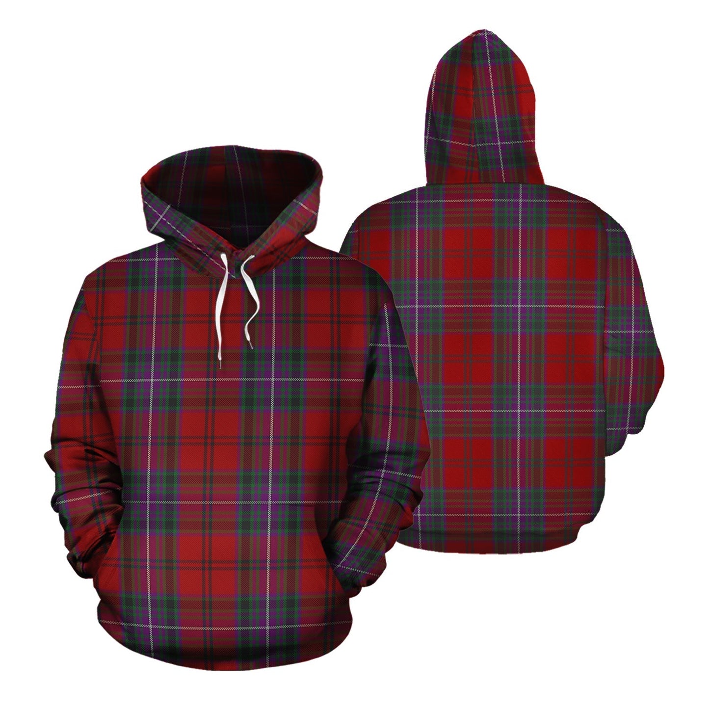 Printivon Kelly Of Sleat Red Tartan Hoodie