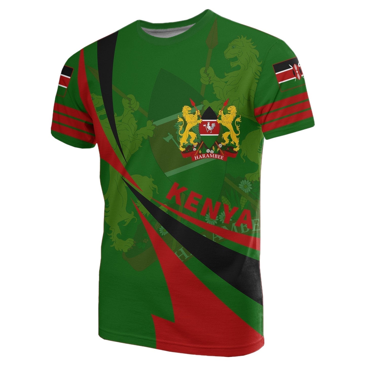 African T Shirt Kenya Tee Flag Doma Style