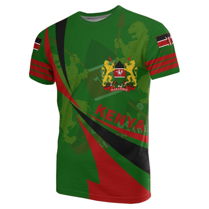 African T Shirt Kenya Tee Flag Doma Style