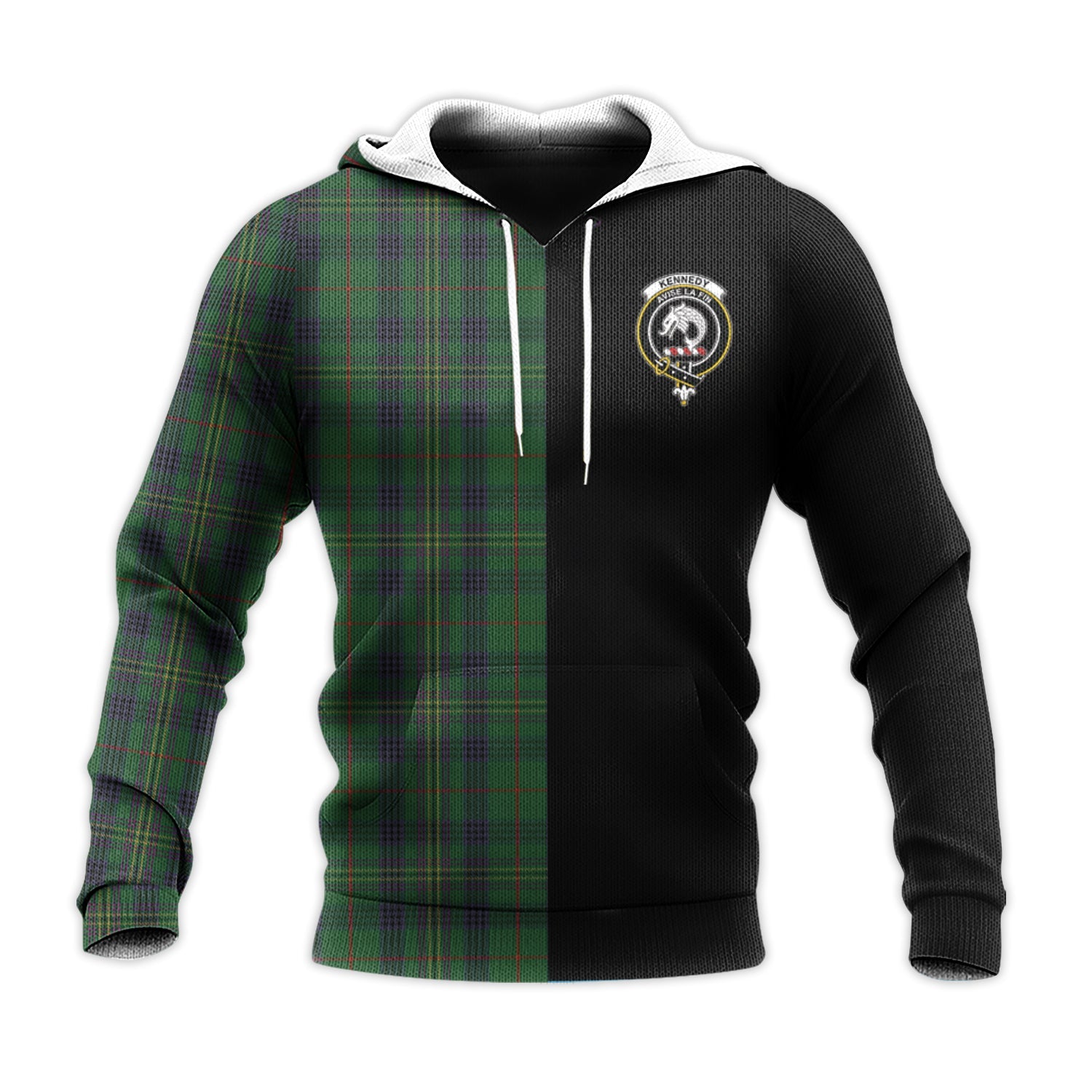 Printivon Kennedy Tartan Personalize Half Hoodie