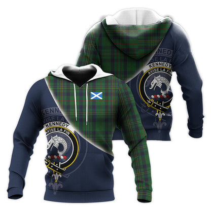 Printivon Kennedy Tartan Scottish Crest Hoodie