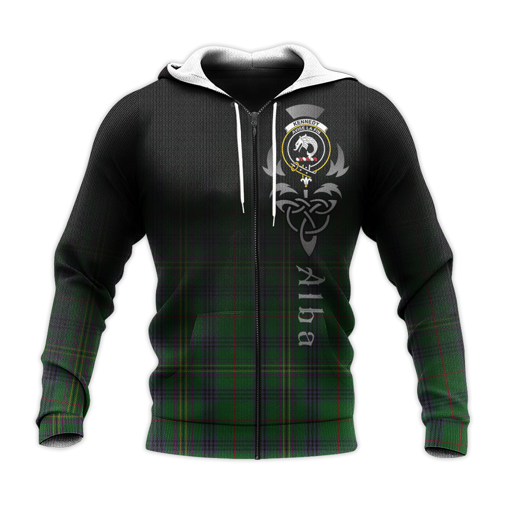Printivon Kennedy Tartan Crest Alba Celtic Hoodie