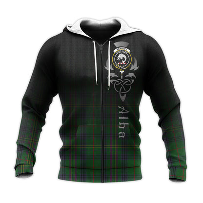 Printivon Kennedy Tartan Crest Alba Celtic Hoodie