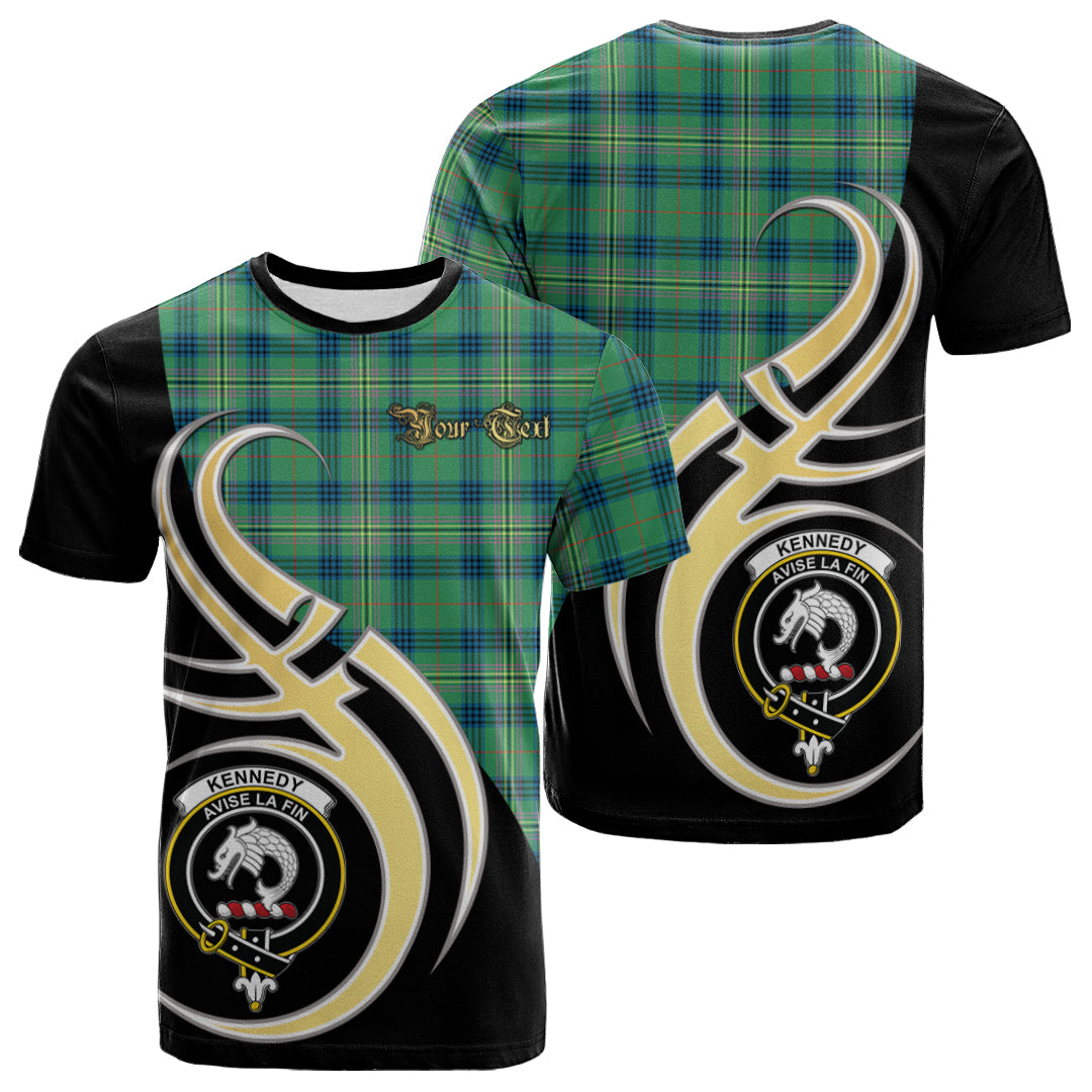 Printivon Kennedy Ancient Tartan Crest Believe In Me T Shirt