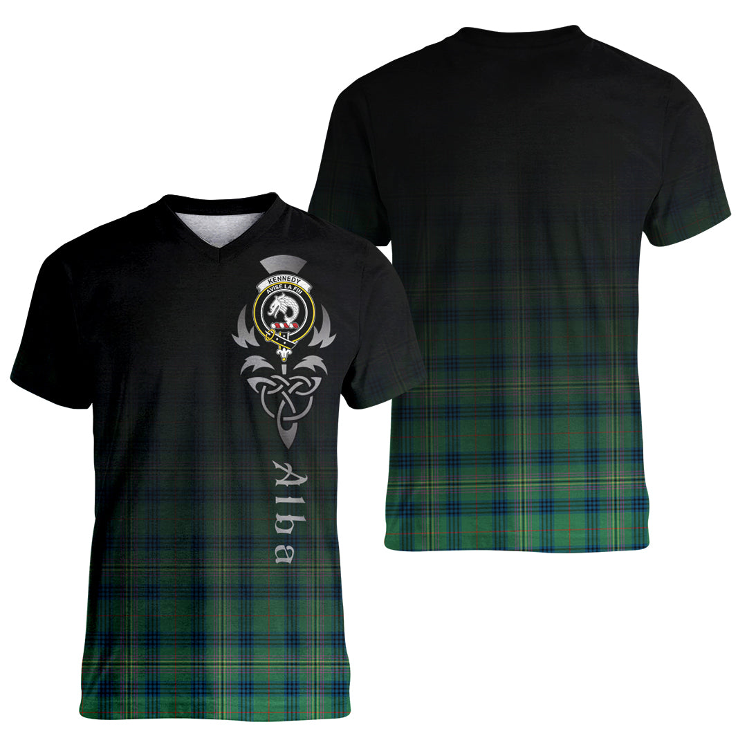 Printivon Kennedy Ancient Tartan Crest Alba Celtic T Shirt