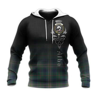 Printivon Kennedy Modern Tartan Crest Alba Celtic Hoodie