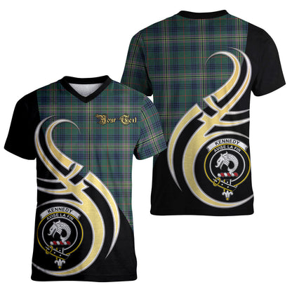 Printivon Kennedy Modern Tartan Crest Believe In Me T Shirt