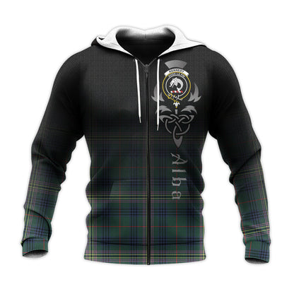 Printivon Kennedy Modern Tartan Crest Alba Celtic Hoodie