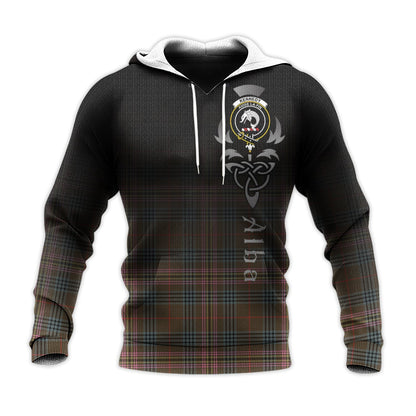 Printivon Kennedy Weathered Tartan Crest Alba Celtic Hoodie