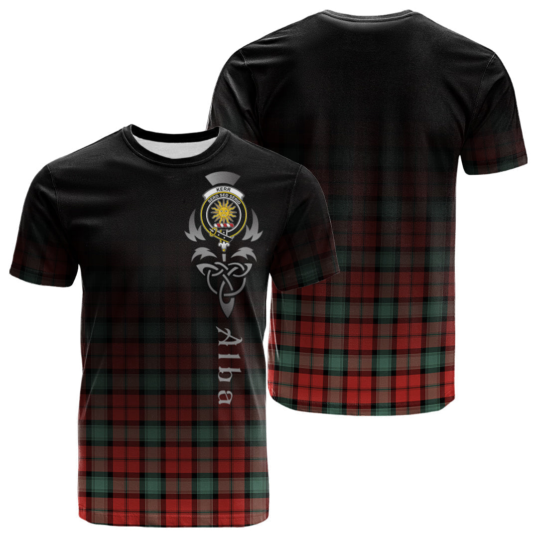 Printivon Kerr Ancient Tartan Crest Alba Celtic T Shirt