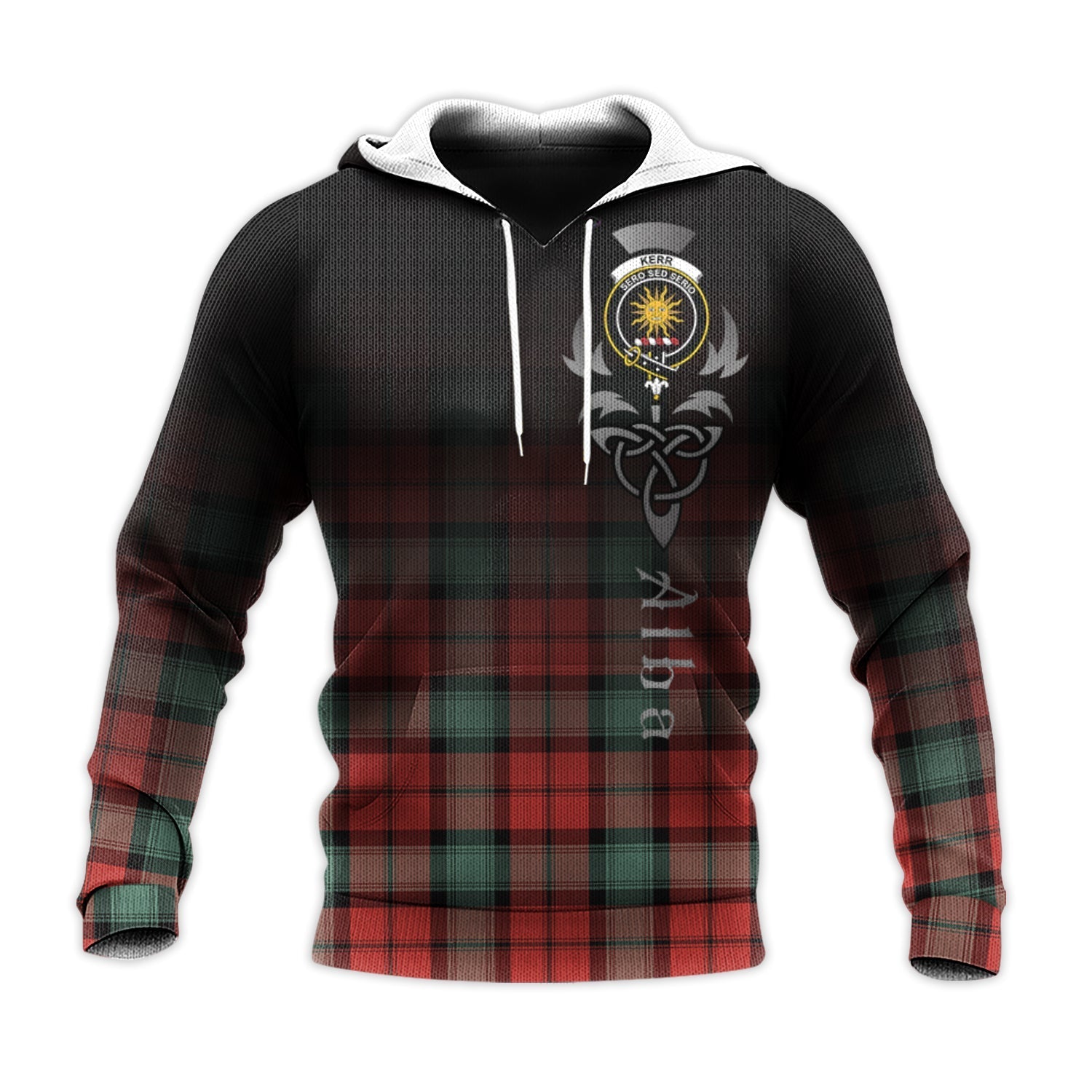Printivon Kerr Ancient Tartan Crest Alba Celtic Hoodie