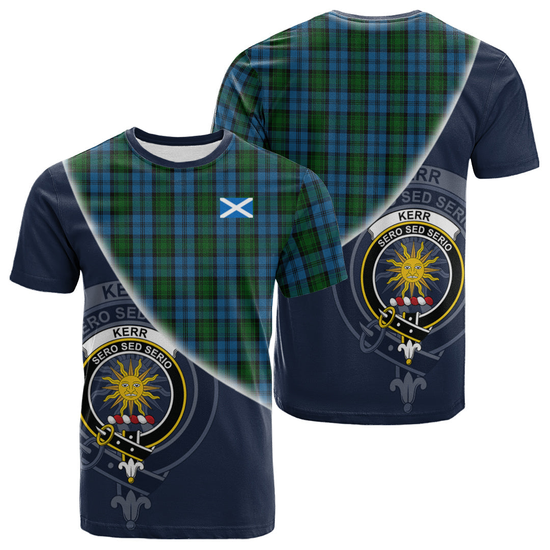 Printivon Kerr Hunting Tartan Scottish Crest T Shirt