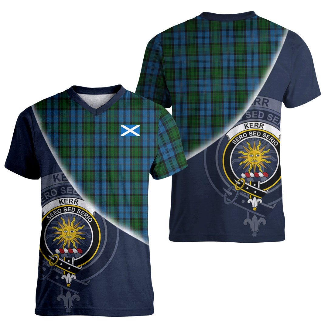 Printivon Kerr Hunting Tartan Scottish Crest T Shirt