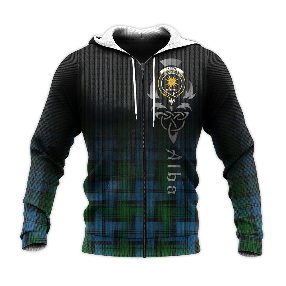 Printivon Kerr Hunting Tartan Crest Alba Celtic Hoodie