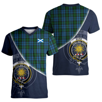 Printivon Kerr Hunting Tartan Scottish Crest T Shirt