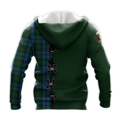Printivon Kerr Hunting Tartan Hoodie Lion Rampant And Celtic Thistle Style