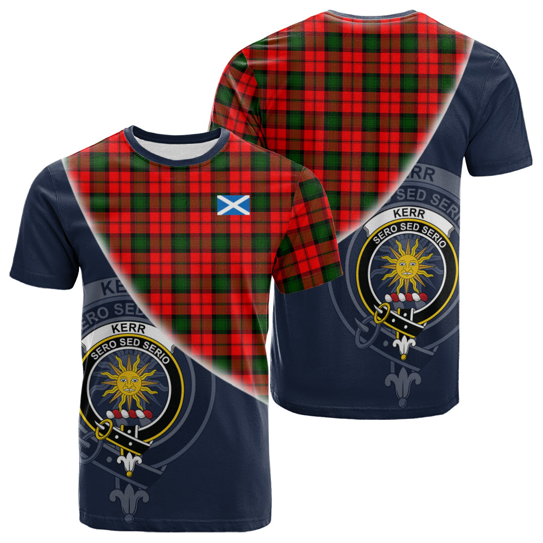 Printivon Kerr Modern Tartan Scottish Crest T Shirt