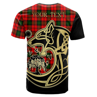 Printivon Kerr Modern Crest Celtic Wolf Tartan T Shirt Custom Your Text