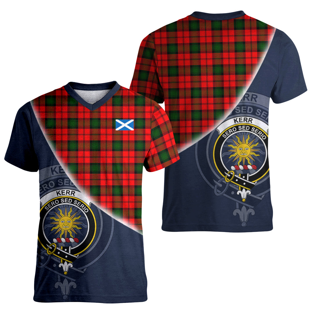 Printivon Kerr Modern Tartan Scottish Crest T Shirt