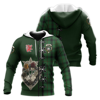Printivon Kincaid Tartan Hoodie Lion Rampant And Celtic Thistle Style
