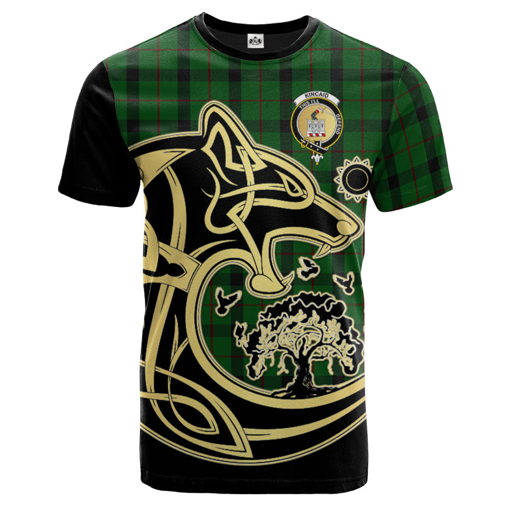 Printivon Kincaid Crest Celtic Wolf Tartan T Shirt Custom Your Text