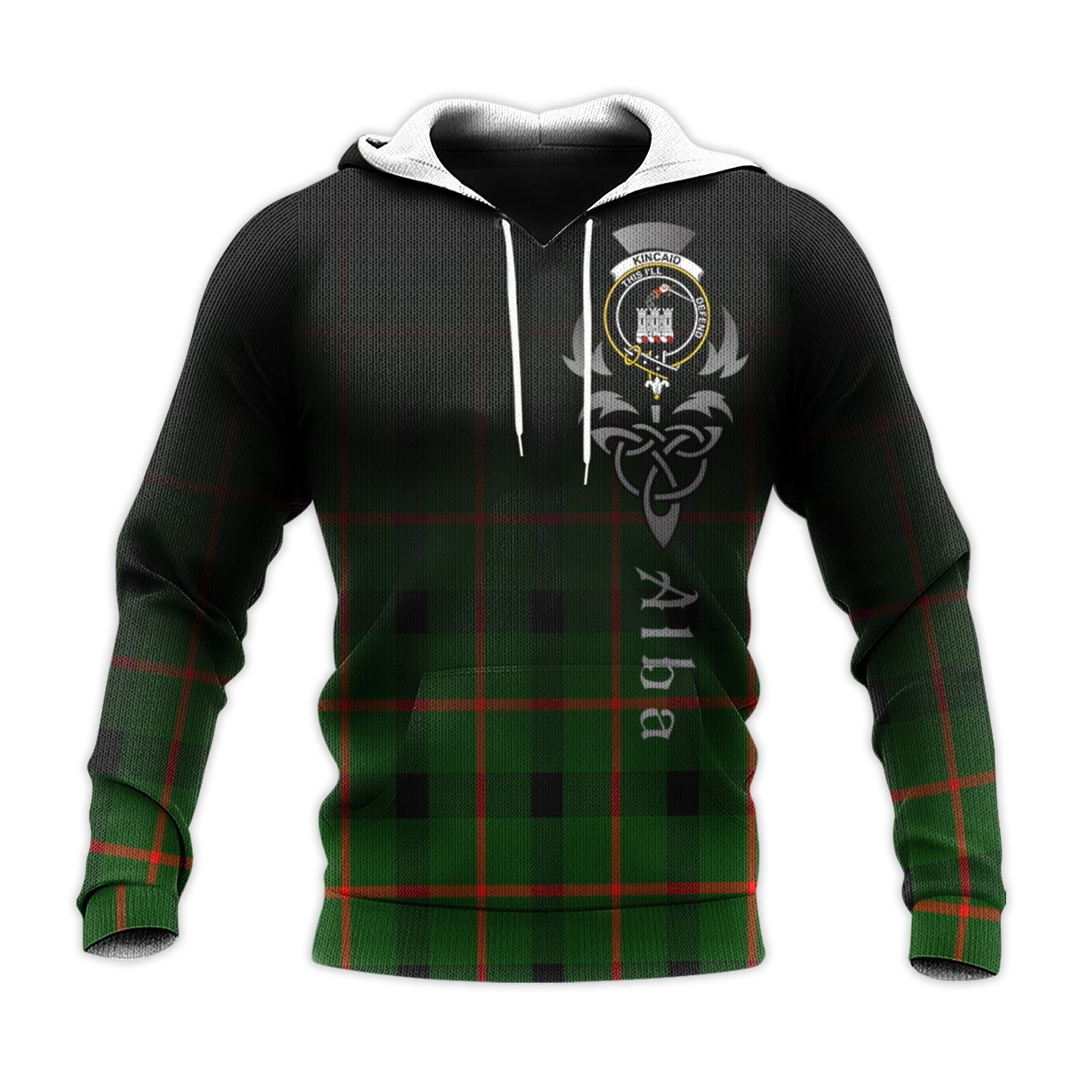 Printivon Kincaid Modern Tartan Crest Alba Celtic Hoodie