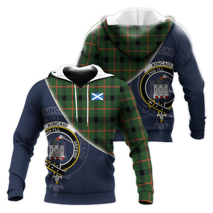 Printivon Kincaid Modern Tartan Scottish Crest Hoodie