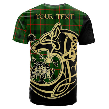Printivon Kincaid Modern Crest Celtic Wolf Tartan T Shirt Custom Your Text