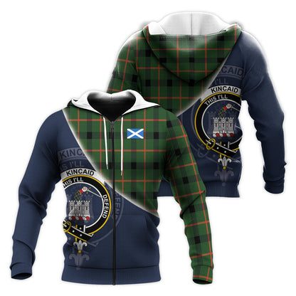 Printivon Kincaid Modern Tartan Scottish Crest Hoodie