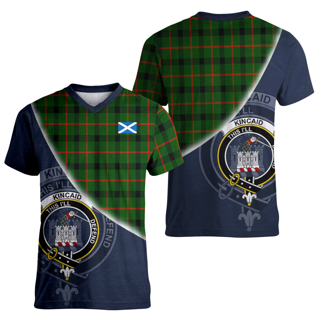 Printivon Kincaid Modern Tartan Scottish Crest T Shirt